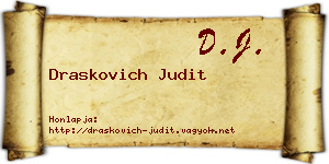 Draskovich Judit névjegykártya