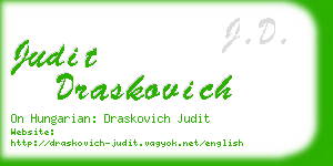 judit draskovich business card